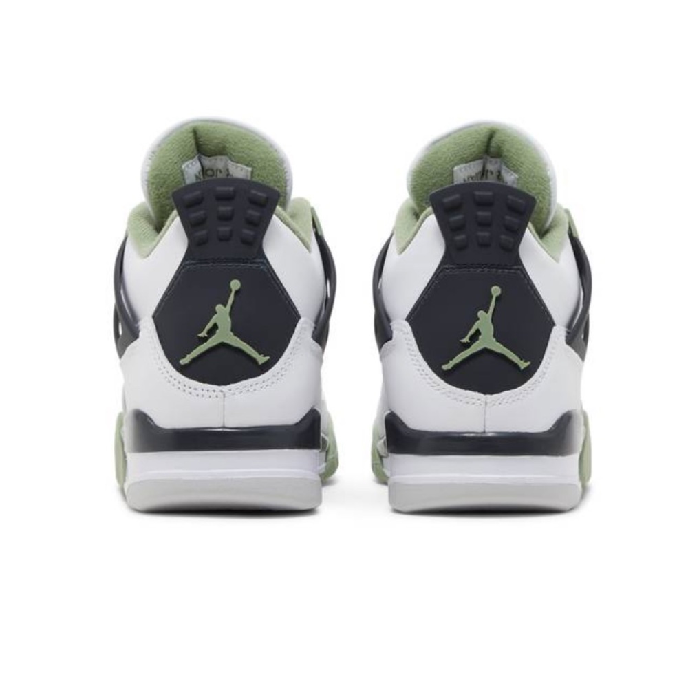 Nike Women’s Air Jordan 4 “Oil Green” Seafoam Basketball Shoe Sneaker - Picture 10 of 16